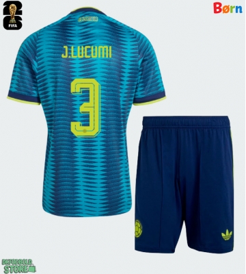 Colombia Jhon Lucumi #3 Replika Babytøj Udebanesæt Børn VM 2026 Kortærmet (+ Korte bukser)